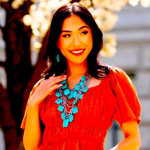 🩵🩶🩵 THE “BOUNTIFUL” TURQUOISE & SILVER ZI NECKLACE & EARRINGS ~ PAPARAZZI❗️🩵🩶🩵 - Picture 4 of 8